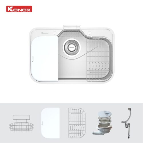 Chậu rửa chén Konox Tari 7851SM 1 hố bề mặt mịn